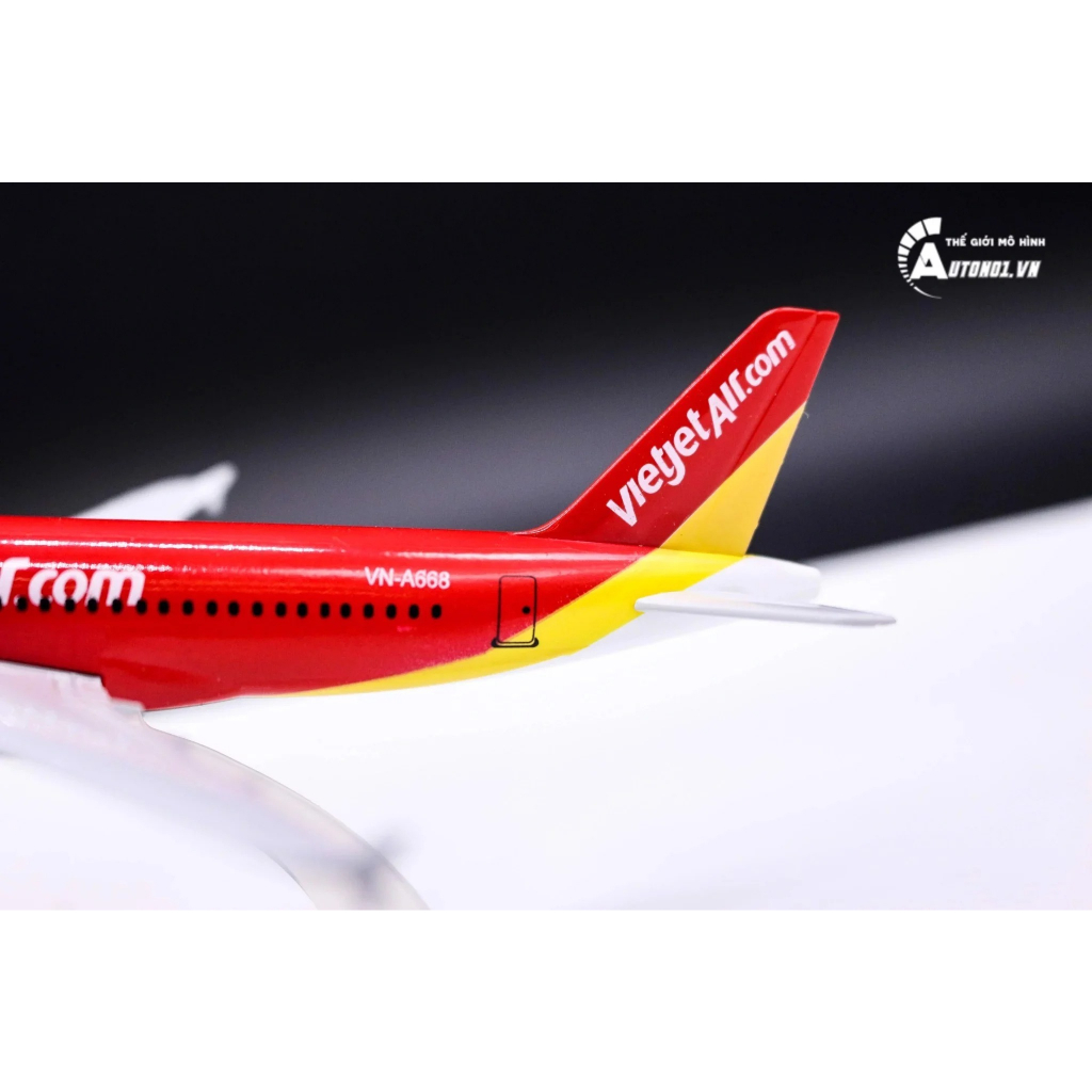 Mô hình máy bay VietJet Air VN-A668 Airbus A320 16cm MB16139