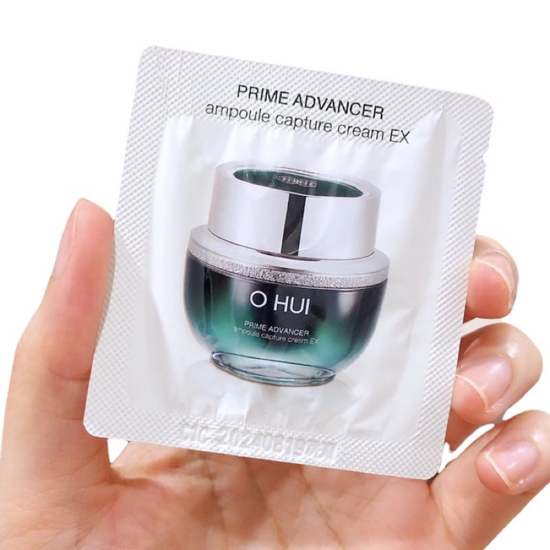 Gói sample Kem dưỡng trắng và căng bóng da OHUI Prime Advancer Ampoule Capture Cream 1ml