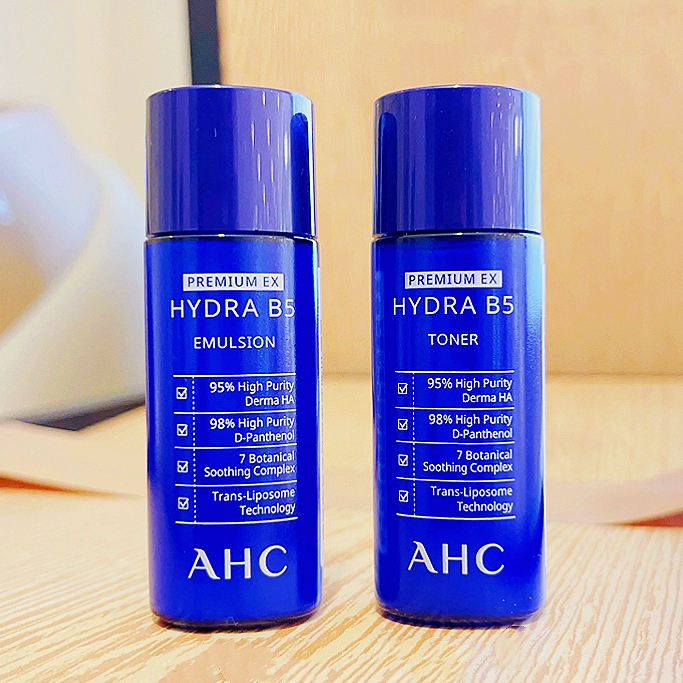Set toner & sữa dưỡng cấp ẩm dịu nhẹ AHC Premium Ex Hydra B5 20ml/20ml