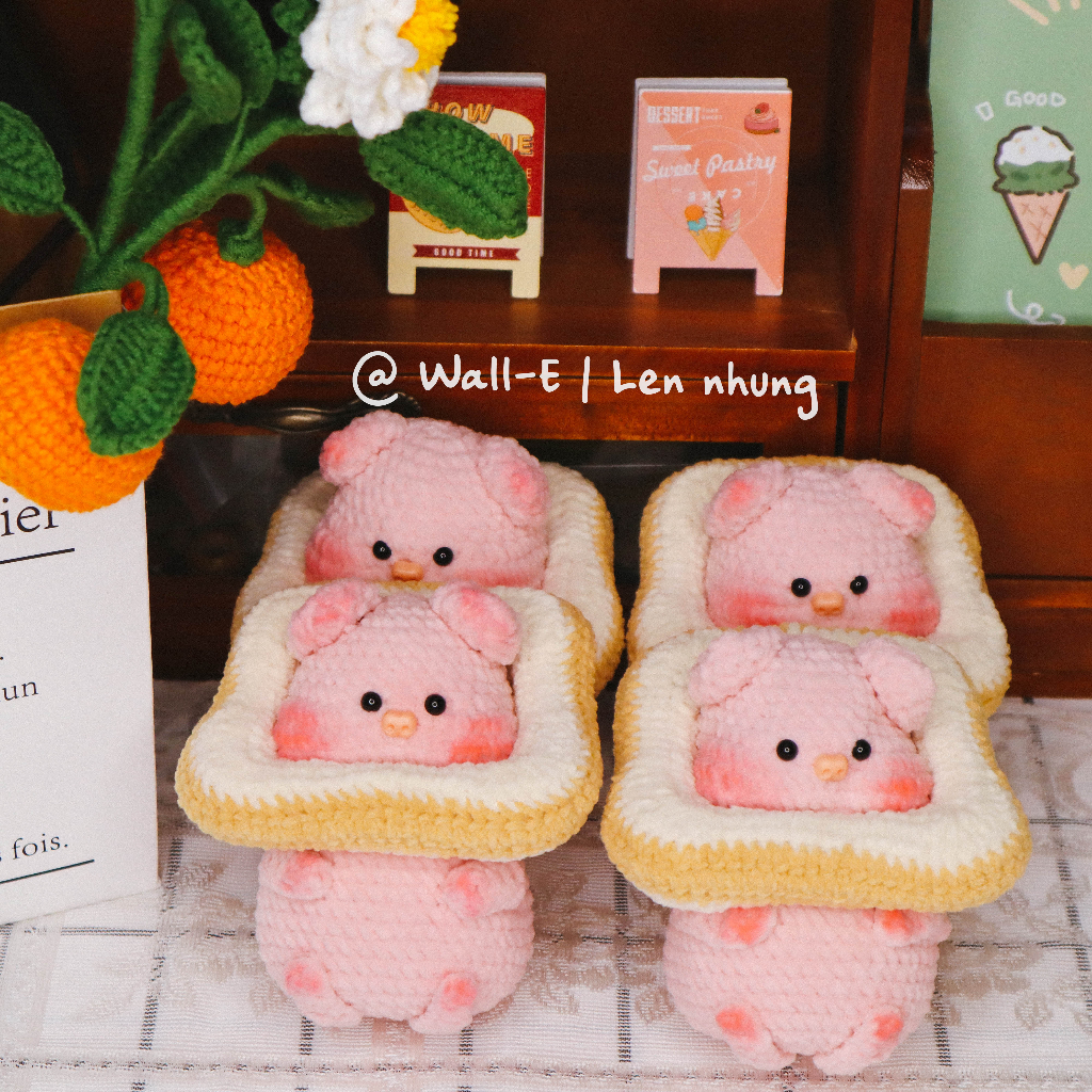 Heo bánh mì thú bông len