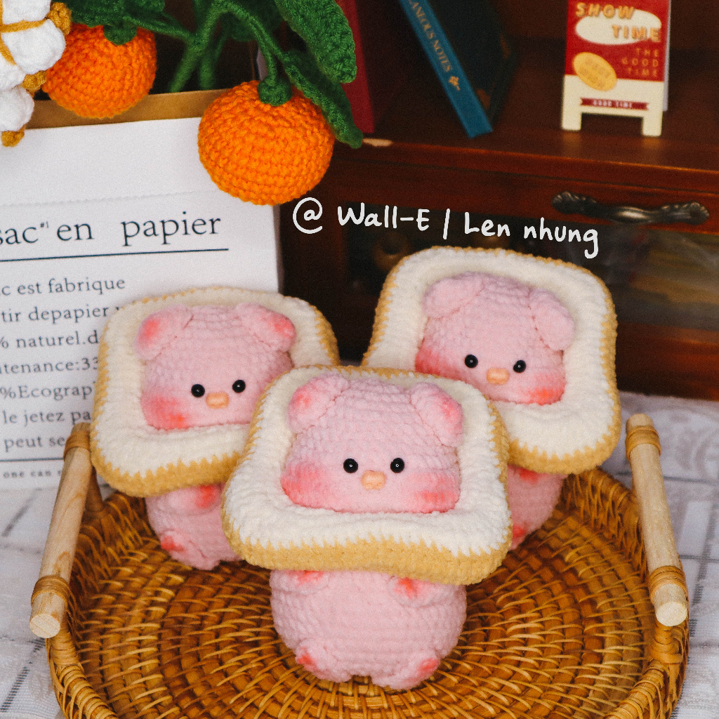 Heo bánh mì thú bông len