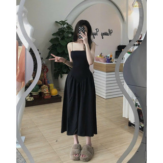 ảnh thật váy midi quảng châu chất dày dây bún dài