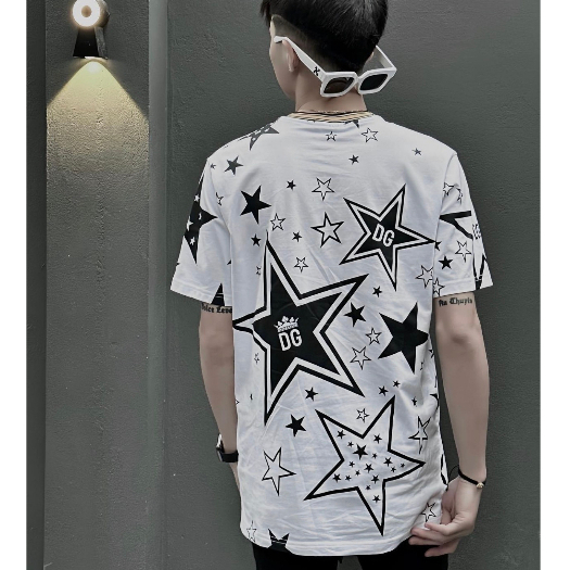 Áo Phông, Áo Thun Tay Lỡ Họa Tiết Ngôi Sao Cho Nam Nữ
