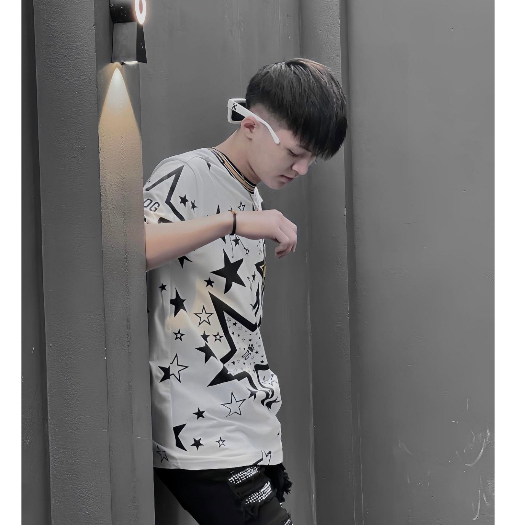 Áo Phông, Áo Thun Tay Lỡ Họa Tiết Ngôi Sao Cho Nam Nữ