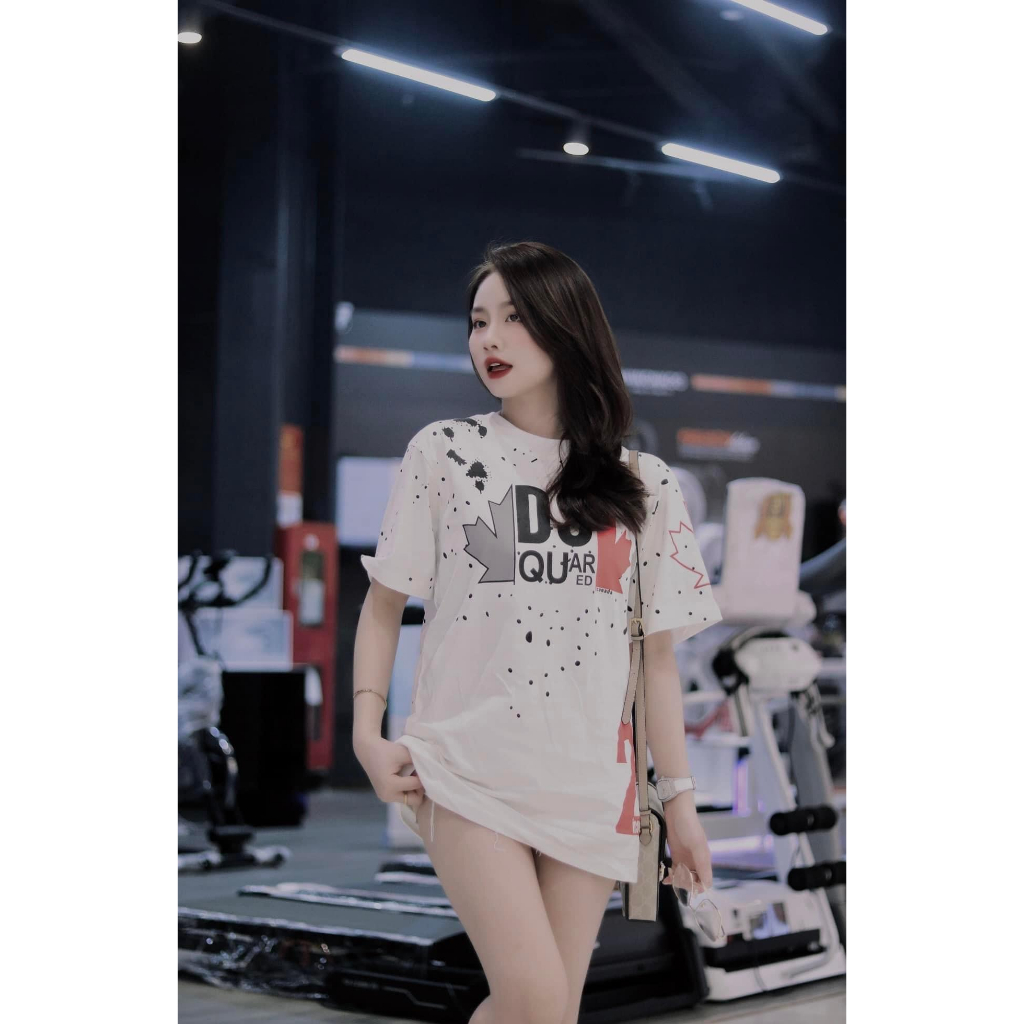 Áo Phông Nam Nữ In Hình DSQ2 Lá Phong Đen Xám Đỏ Vảy Sơn Cotton 100% | BigBuy360 - bigbuy360.vn