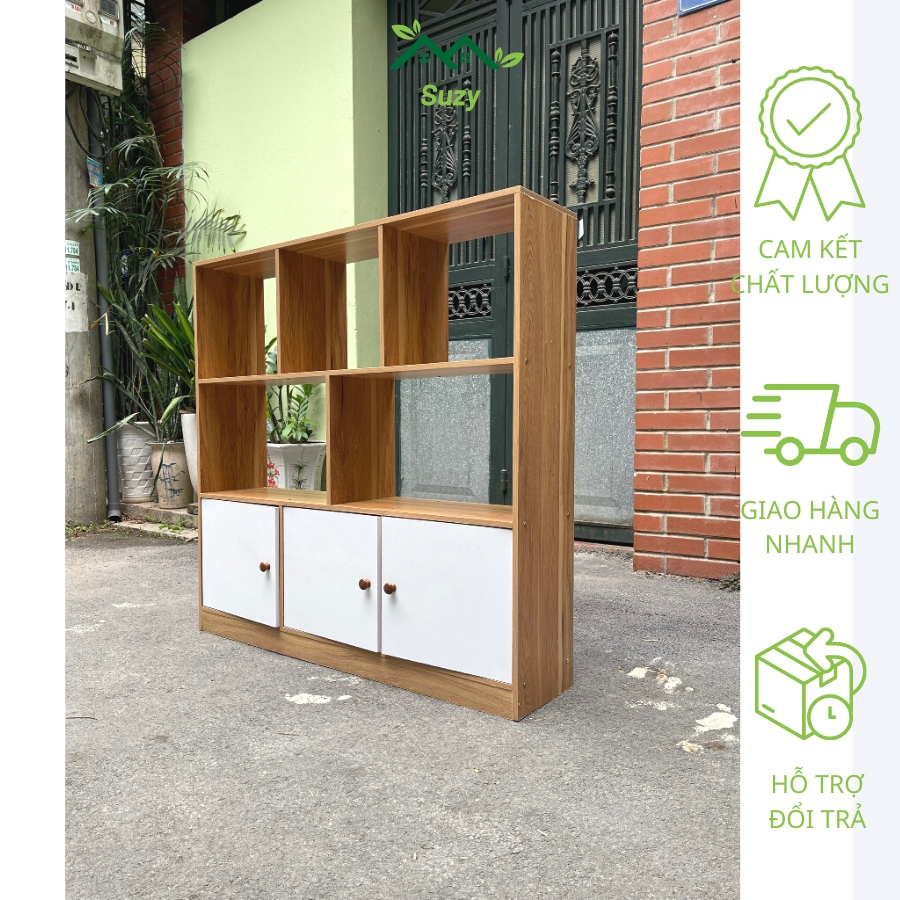 Kệ Để Sách Có Tủ Nhiều Ngăn SUZY Cao 100cm
