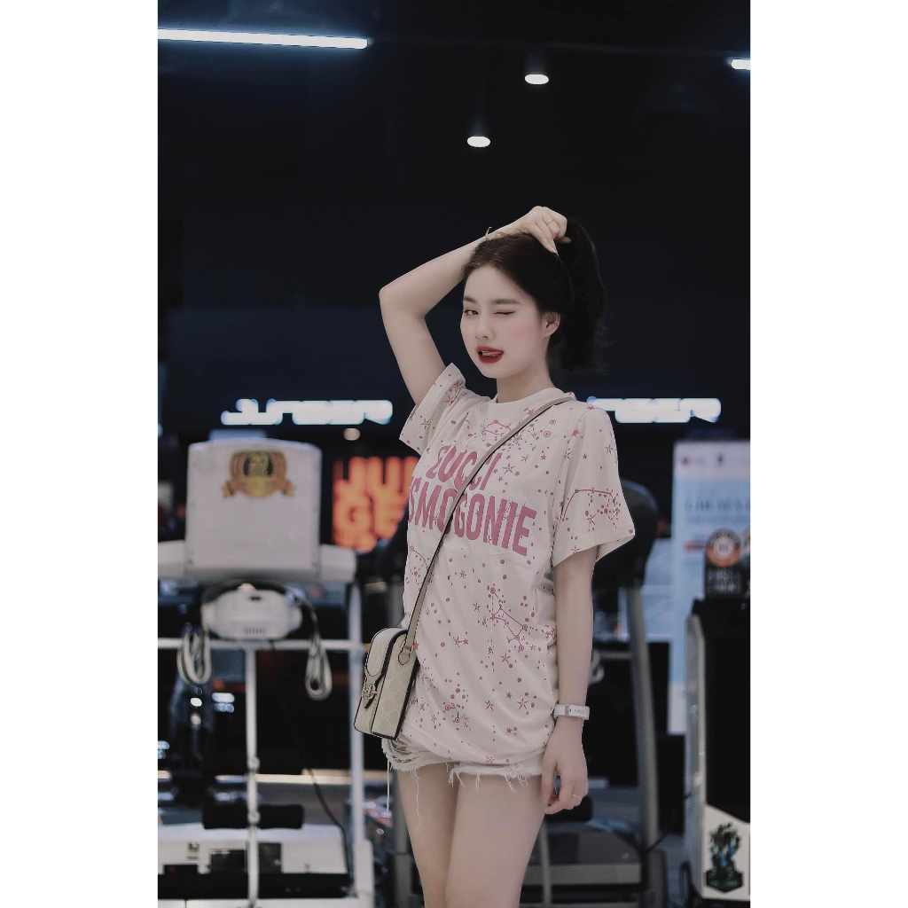 Áo Thun Unisex Nam Nữ Gucci Cosmogonie Tay Lỡ Form Rộng Thấm Hút Mồ Hôi | BigBuy360 - bigbuy360.vn