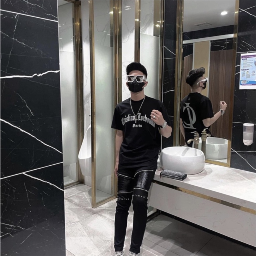 Áo Thun Kim Tuyến LOUBOUTIN Form Rộng Unisex Nam Nữ | BigBuy360 - bigbuy360.vn