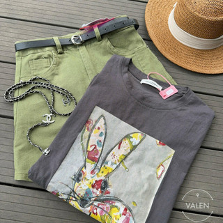 Áo pull MM Thỏ art sắc màu ( 4100 )
