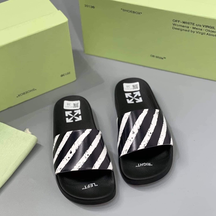 Dép nam OFF WHITE  siêu nét Cao Cấp - Dép Quai Ngang Nam Nữ Thời Trang Hottrend 2023