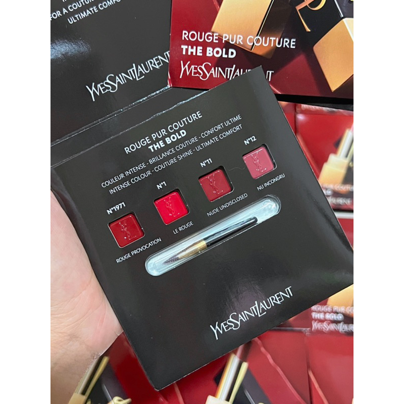 Sample Son YSL The Bold 4 ô kèm cọ