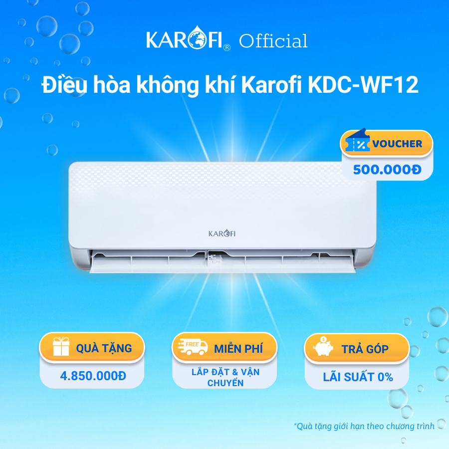 Điều Hòa không khí 1 chiều 12000BTU chính hãng Karofi KDC-WF12