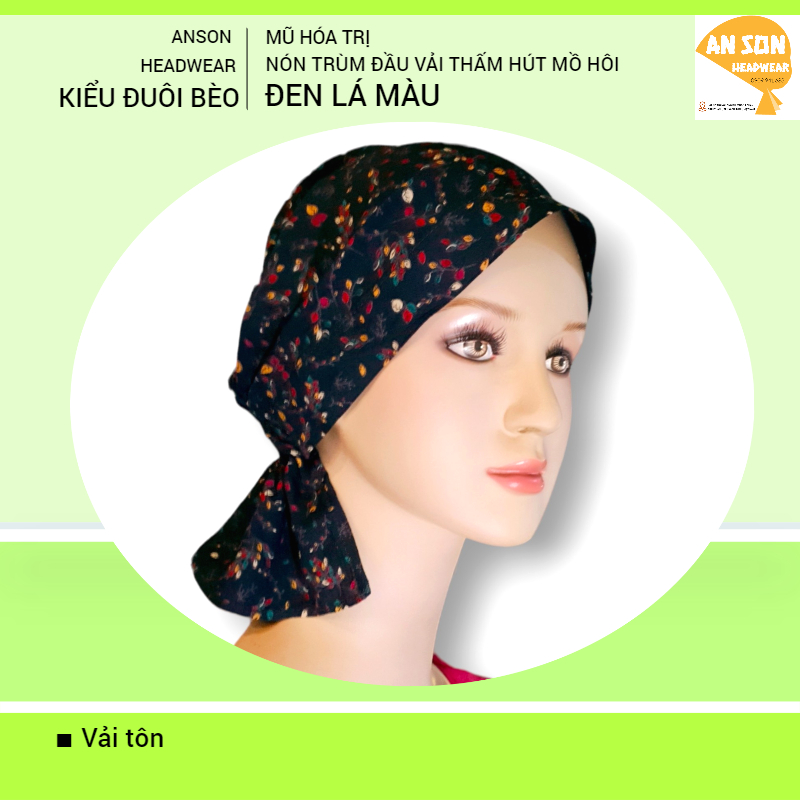 Nón hóa tri vải mềm mát, hút mồ hôi, bệnh nhân ung thư, chemo hat, mũ hóa tri [KIỂU ĐUÔI BÈO]