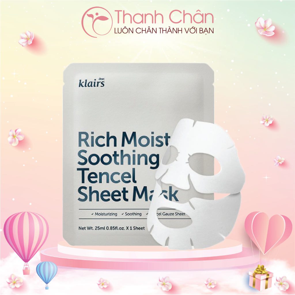 Mặt nạ dưỡng ẩm chuyên sâu Klairs Rich Moist Soothing Tencel Sheet Mask 25ml