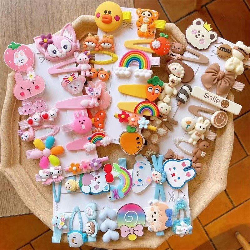 Set 14 Kẹp Tóc Mái Nhiều Hình Dễ Thương Cho bé Yêu
