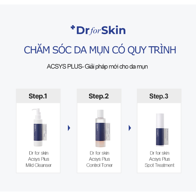 Toner PHA 5% làm sạch và tái tạo da Dr. for Skin Acsys Plus