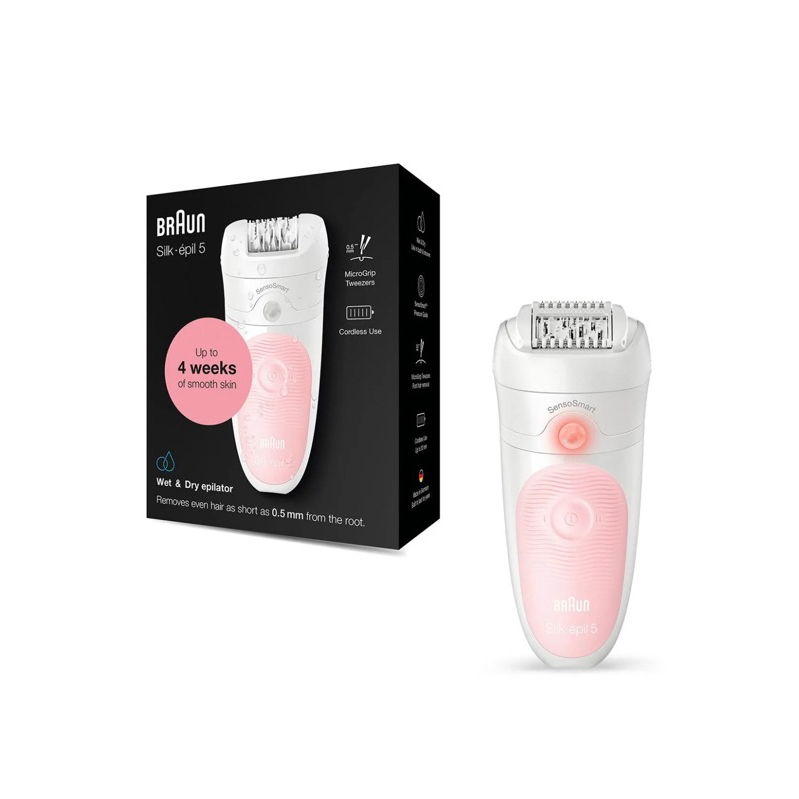 Máy Nhổ Lông Braun Silk-Epil 5 2in1 Starter Set Wet & Dry Epilator
