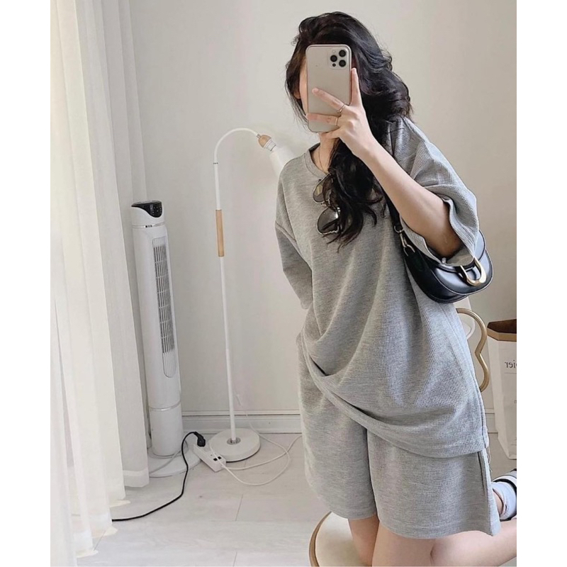 Sét bigsize  , sét bộ tổ ong quần short lên from xinh