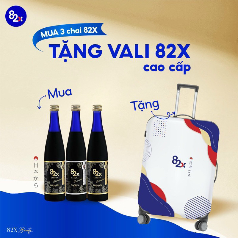 Nước uống trắng da 82x collagen 82x placenta 82x Sakura Premium