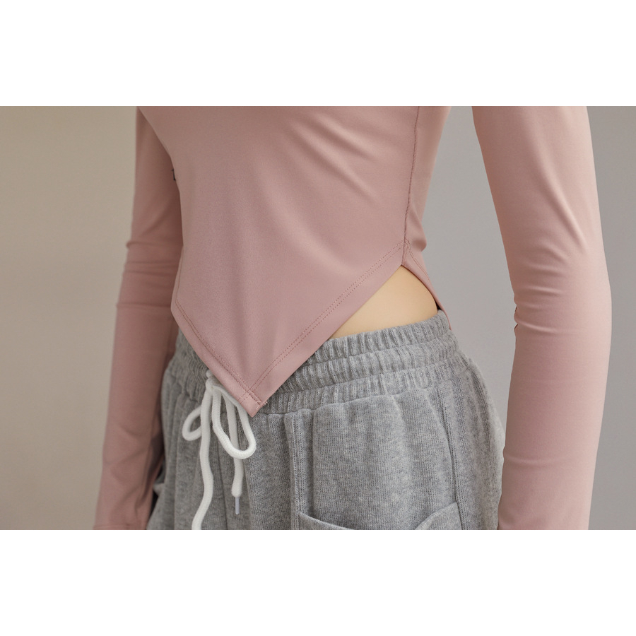 Áo Thun Thể Thao Tay Dài  Trễ Vai Vạt Xéo Thời Trang CX21906