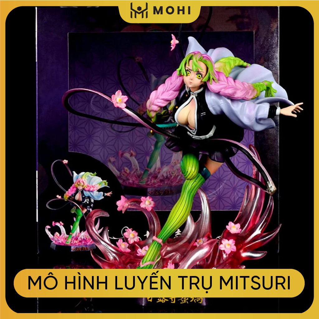 Mô Hình Luyến Trụ Mitsuri chiến đấu cao 22cm nặng 800 gram - Mô hình Kimetsu No Yaiba - Figure Thanh gươm diệt quỷ
