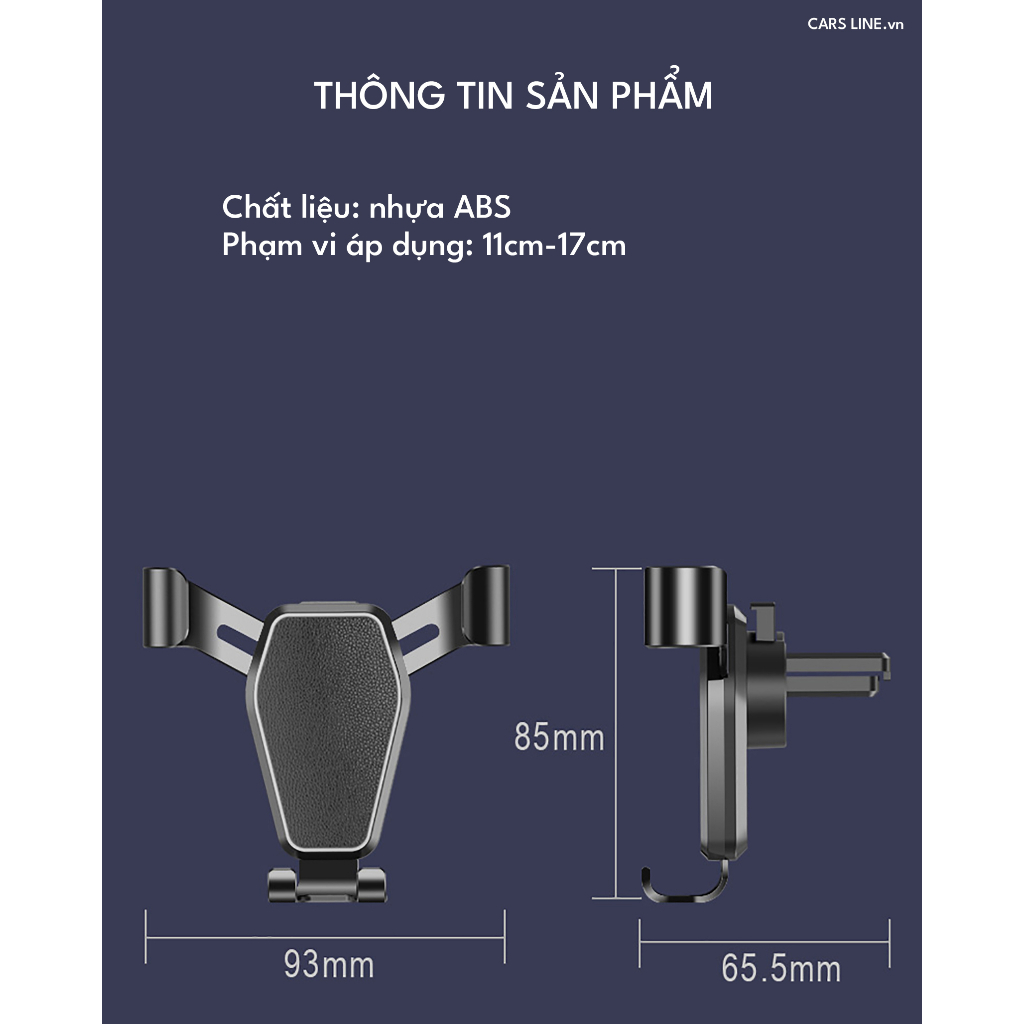 Giá đỡ điện thoại kẹp khe gió xe hơi oto - kẹp điện thoại khe gió chất lượng cao - thông dụng cho nhiều loại xe. | BigBuy360 - bigbuy360.vn