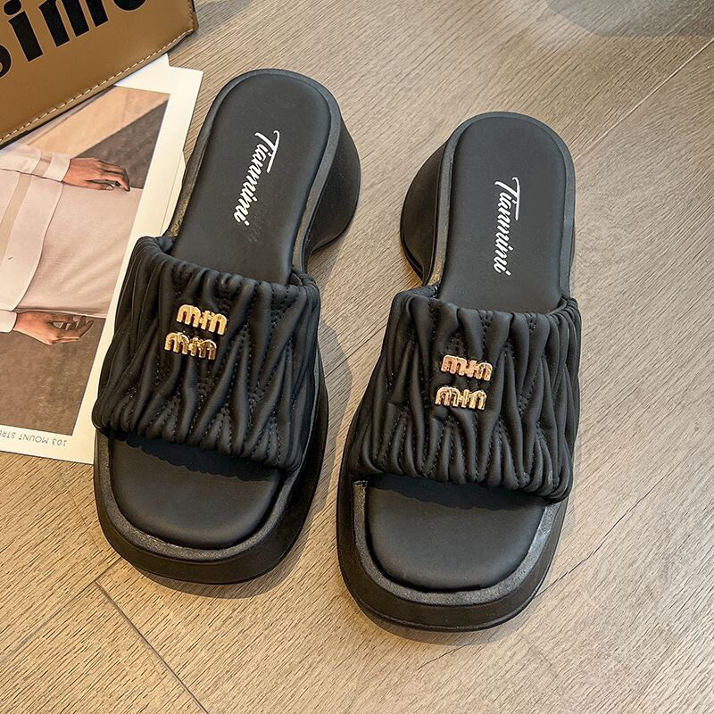 Dép thời trang Miiiu quai nhăn hàng Qc