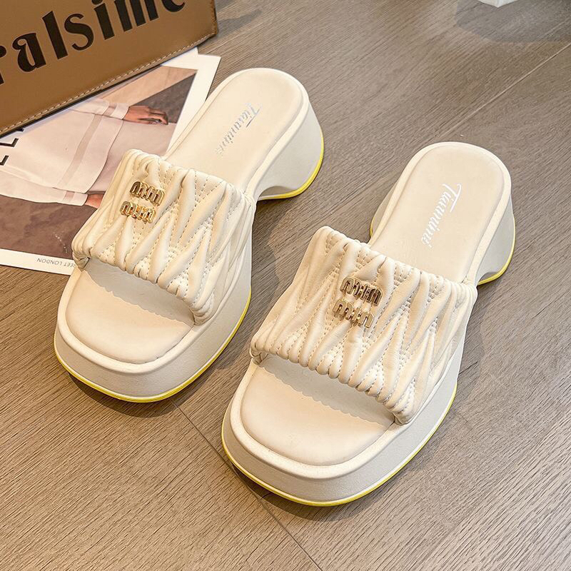 Dép thời trang Miiiu quai nhăn hàng Qc