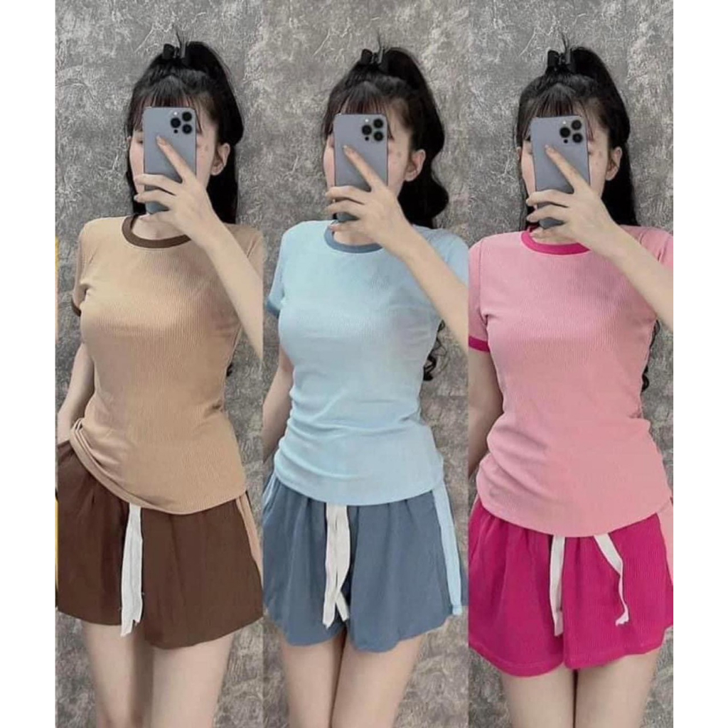 Đồ bộ đùi, bộ bigsize Hằng Moom, sét đùi hotren phối viền