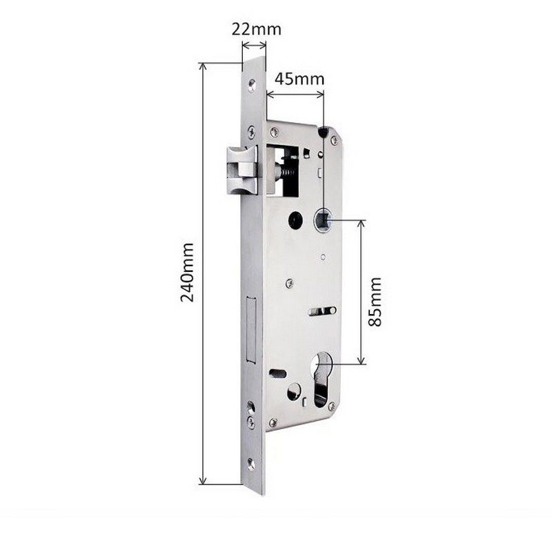 Ruột khóa vân tay 4585 INOX 304 Chuyên lắp cửa sắt hộp 4x8 trở lên