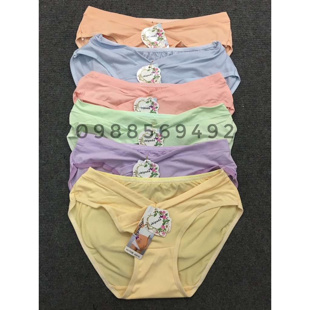 Quần lót bầu cạp chéo kháng khuẩn dàng cho mẹ bầu tù 45-75kg chất cotton hàng cao cấp