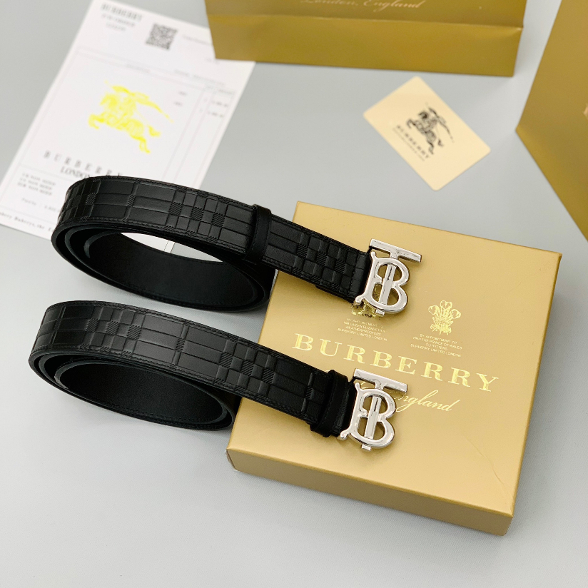 Thắt lưng, dây nịt, belt Burberry logo TB họa tiết caro dây fullbox LA 1-1 on web