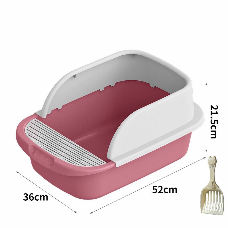 Khay Vệ Sinh Hai Màu Thành Cao Chống Văng Cho Mèo