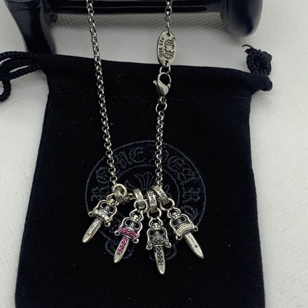 Mặt dây chuyền bạc chrome Heart Dagger bạcfullbox cao cấp.
