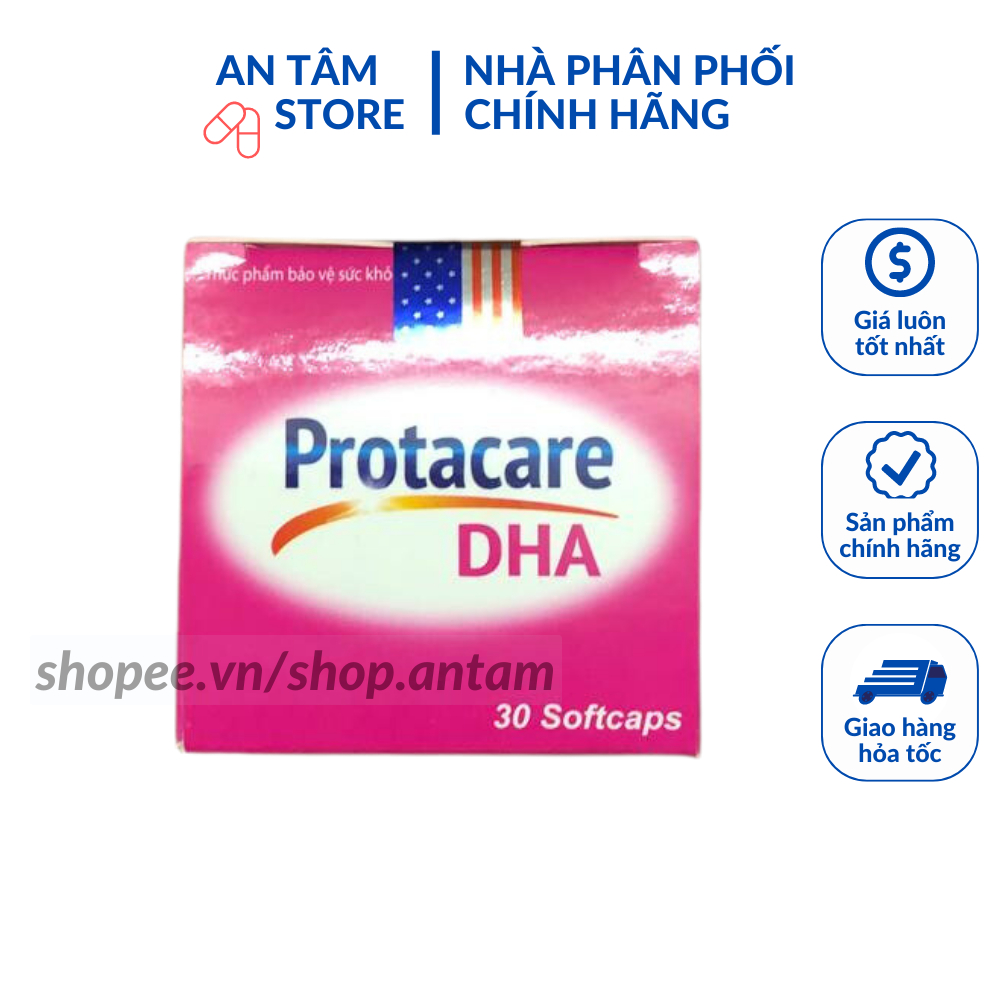 Viên uống sắt bổ tổng hợp PROTACARE DHA bổ sung Acid folic ,vitamin cho phụ nữ có thai trước và sau sinh hộp 30 viên