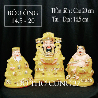 Bộ 3 ông thần tài +thổ địa +thần tiền