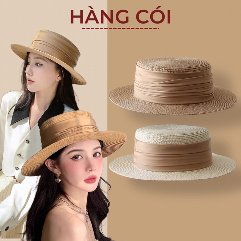 Nón cói mũ cói rộng vành 7cm đi biển cao cấp phụ kiện chụp ảnh-Hàng Cói