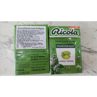 Kẹo thảo mộc bạc hà- Ricola -Carton box Mountain Mint 40g