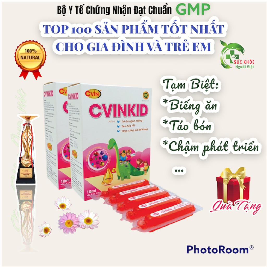 Siro ăn ngon cho bé CVINKID-Bé Hết BIẾNG ĂN,Hết TÁO BÓN,TĂNG CÂN Tự Nhiên,Tăng SỨC ĐỀ KHÁNG