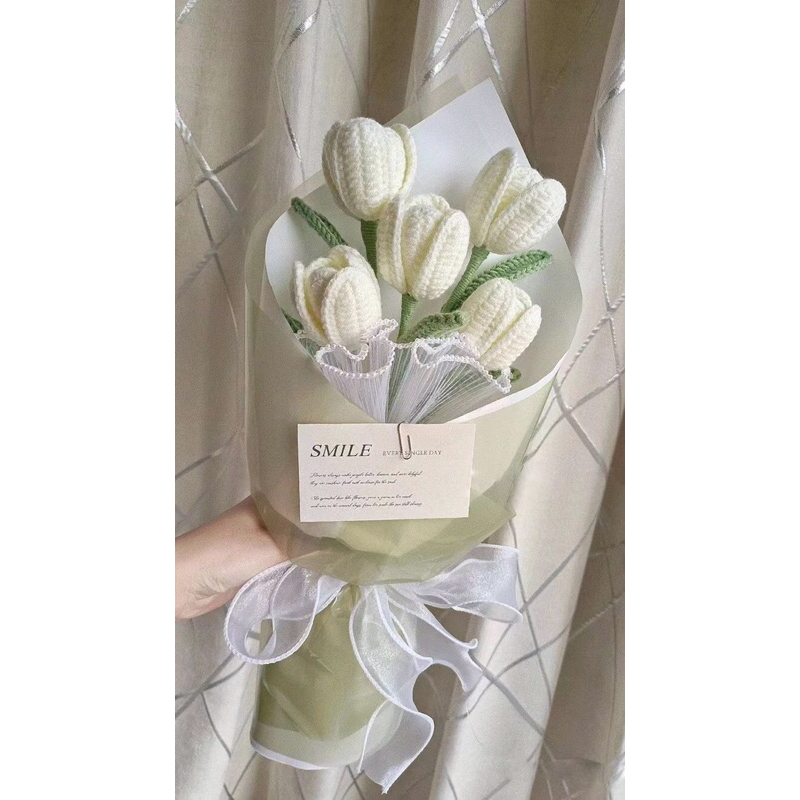 Bó hoa len handmade nhiều mẫu