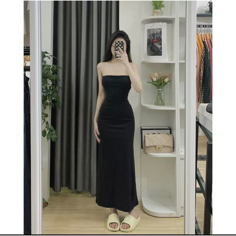 Đầm thun dáng ôm dài cúp ngực đuôi cá/Đầm body sexy váy ôm eo ôm ngực maxi dự tiệc chất thun gân cao cấp -Chuchaclothin