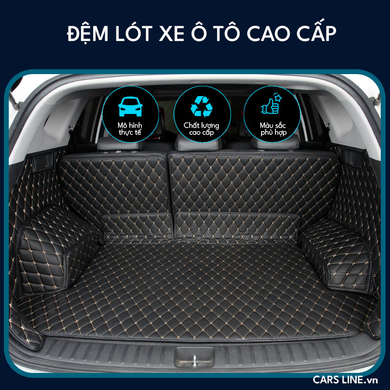 Thảm lót cốp xe hơi Ô tô bằng da cao cấp - Thảm lót cốp xe bảo vệ nền cốp xe hơi Ô tô - Thảm lót cốp xe nhiều mảnh.