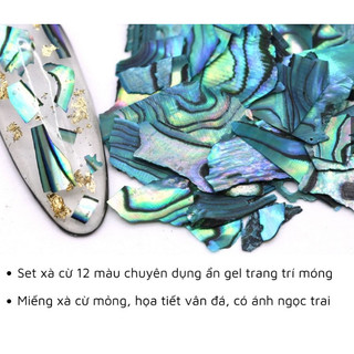 Xà cừ vân đá siêu mỏng set 12 màu