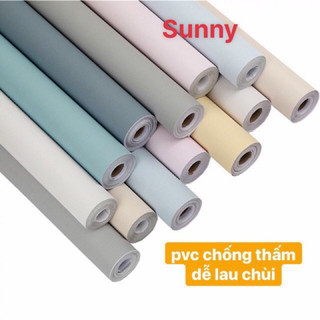 Giấy dán tường_10M dài khổ rộng 45CM, Decal dán tường màu trơn pastel keo sẵn