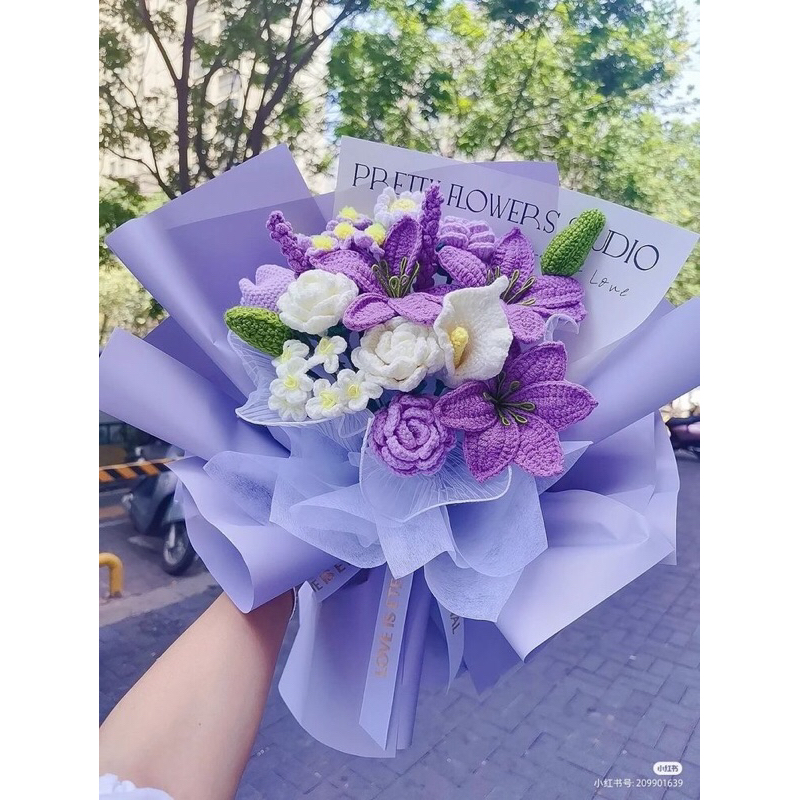 Bó hoa len handmade nhiều mẫu