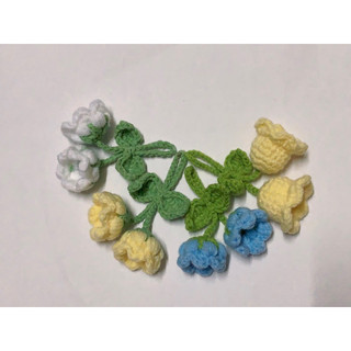 Móc khoá len handmade hoa chuông/hoa linh lan