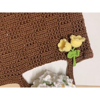 Móc khoá len handmade hoa chuông/hoa linh lan