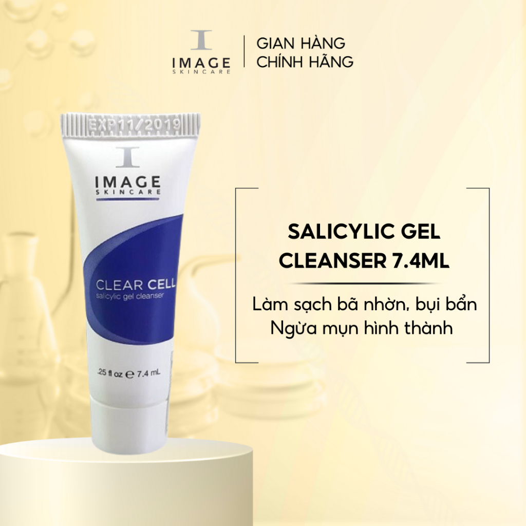 Sữa rửa mặt dạng gel dành cho da dầu mụn IMAGE Skincare CLEAR CELL Salicylic Gel Cleanser 7g