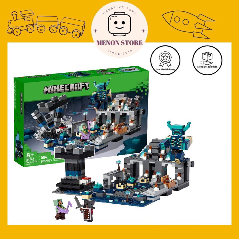 Đồ chơi lắp ráp Minecraft 68006 21246 Trận chiến bóng đêm My World (NonLego)