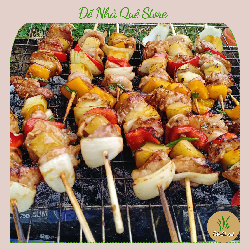50 que xiên nướng bằng tre dài 20cm